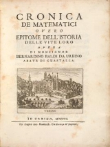 Cover of Cronica de matematici, overo Epitome dell'istoria delle vite loro