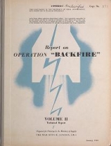 Cover of Report on operation 'Backfire'