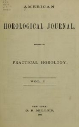 Cover of American horological journal, devoted to practical horology
