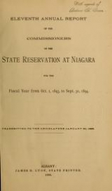 Cover of Annual report of the Commissioners of the State Reservation at Niagara