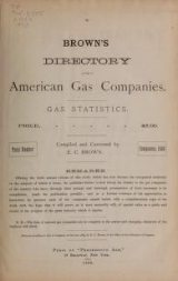 Cover of Brown's directory of American gas companies