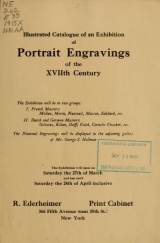 Cover of Illustrated catalogue of an exhibition of portrait engravings of the XVIIth century
