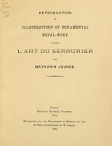 Cover of Reproduction of illustrations of ornamental metal-work
