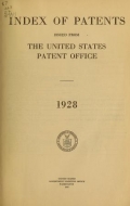 Cover of Index of patents issued from the United States Patent Office