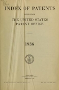 Cover of Index of patents issued from the United States Patent Office
