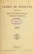 Cover of Index of patents issued from the United States Patent Office