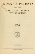 Cover of Index of patents issued from the United States Patent Office