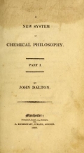 Cover of A new system of chemical philosophy