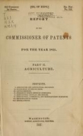 Cover of Report of the Commissioner of Patents for the year