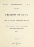 Cover of Reports of explorations and surveys, to ascertain the most practicable and economical route for a railroad from the Mississippi River to the Pacific O