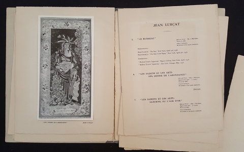 Tapestry design by Jean Lurcat in Cuttoli exhibition catalog