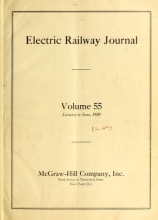 Cover of Electric railway journal