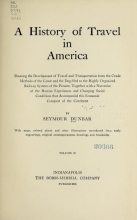 Cover of A history of travel in America v.2 (1915)