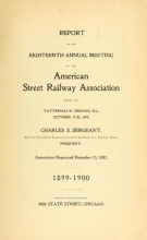 Cover of Report of the ... Annual Meeting of the American Street Railway Association