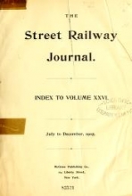 Cover of The Street railway journal