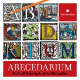 Illuminated letters on the Cover of a square book